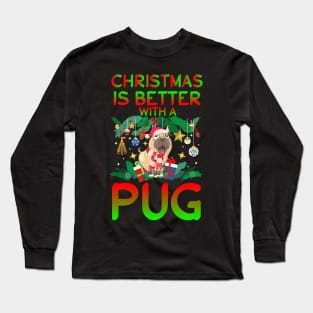 Funny Pug Christmas Long Sleeve T-Shirt